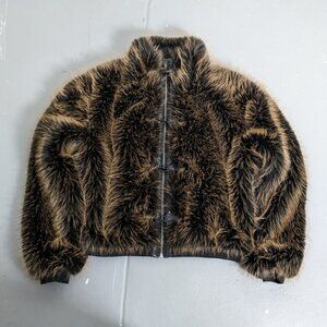 Jaded London Y2K faux fur cropped mendoza jacket NEVER WORN